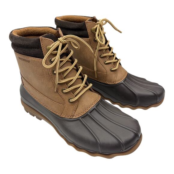 Men’s Sperry Top Sider Avenue Duck Boots Tan Brown Size 8 Waterproof Sts12126 main image 3
